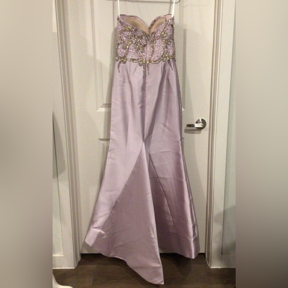 Terani Couture Lilac Beaded Embellished Gown - Picture 7 of 9